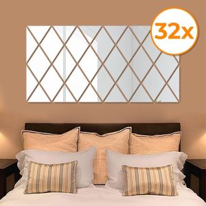 Огледални стикери за стена (32 броя) | WALLGEM