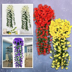 Реалистичен Изкуствен Висящ Букет Цветя | HANGROSE