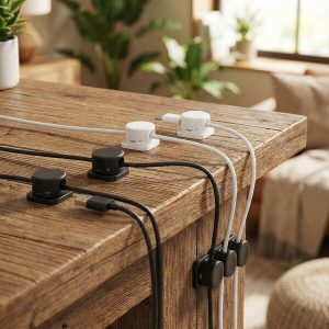 Магнитен самозалепващ се органайзер за кабели (12 броя) | CABLIP